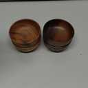 Skylety 20 Pcs Acacia Wooden Bowls Small Calabash Bowls Round Wood Salad Hand Carved Calabash Dip Tray for Serving Popcorn Pasta Coconut Nuts Sauce Appetizers Home Kitchen (4 Inch)