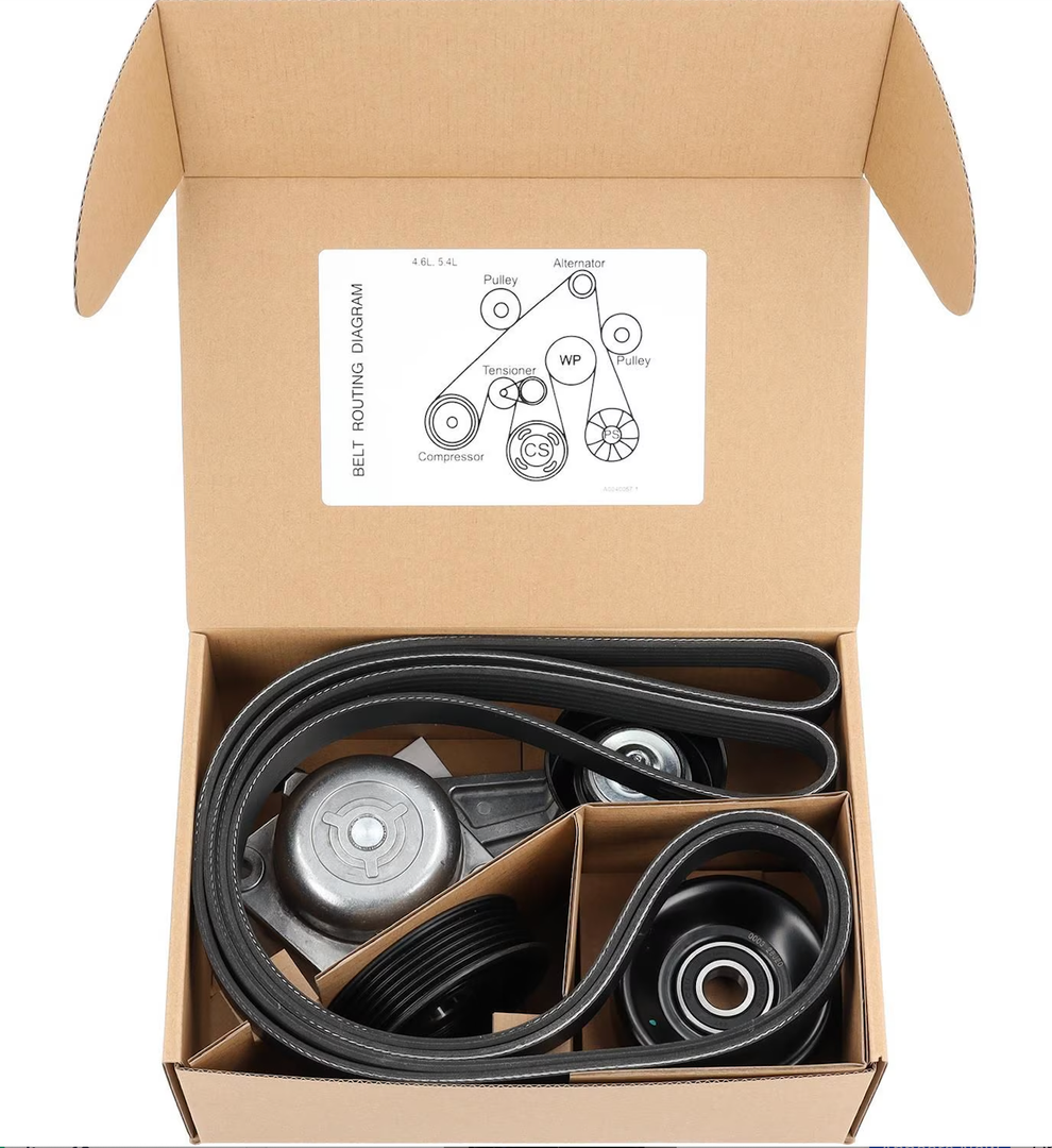 A-Premium Engine Serpentine Belt Drive Kit with Tensioner & Idler Compatible with Chevrolet, GMC, Isuzu, Oldsmobile & Workhorse Cars - C1500 2500 3500, Tahoe, Savana, Express & More, 4.3L 5.0L 5.7L-C