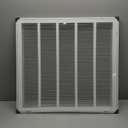 26" X 24" Steel Return Air Filter Grille for 1" Filter - Easy Plastic Tabs for Removable Face/Door - HVAC Duct Cover - Flat Stamped Face -White [Outer Dimensions: 27.75w X 25.75h]
