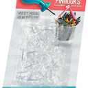 Push Pin Wall Hook - Klear Kindness (Transparent) - 40-Count