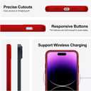 for iPhone X Case, Thin Liquid Silicone Case,Shockproof,Slim Thin Phone Case for iPhone X, Full Body Screen Camera Protective Cover-Red 2-IPX-03