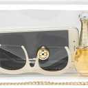 Vorspack Clear Purse for Women Clear Crossbody Bag Cute for Sports Concert Prom Party Present (A-clear(Gold Chain))
