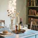 Sopicoz Wood Display Riser, Decorative Display Stand for Candles Plants Bottles Vases Soap Dispenser , 9 inch Wooden Tray Pedestal Stand for Kitchen Bathroom Countertop Decoration (Brown, 9 inch)