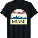 Miami Baseball Dress Cool Marlin Skyline on Giant Ball T-Shirt, 4T
