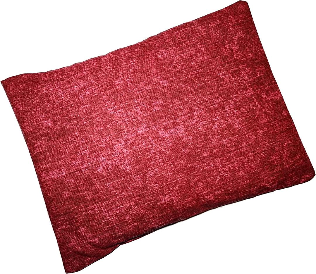 Microwavable Corn Filled Heating Pad and Cold Pack/Washable 100% Cotton Cover (Cross Hatch, 7.5in W x 11in L)