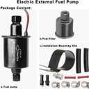 CarBole 12v Universal Electric Fuel Pump 5-9 PSI 30GPH Gasoline and Diesel Fuel Transfer Pump for Carburetor Engine E8012S E8016S EP12S FD0002 (Black)