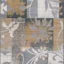 Superior Indoor Area Rug, Jute Backed, Perfect for Entryway, Office, Living/Dining Room, Bedroom, Kitchen, Floor, Modern Floral Patchwork Decor, Pastiche Collection, 2' x 3', Camel