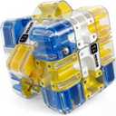 3D Maze Cube - 2-in-1 Twist & Roll Brain Teaser, Large Labyrinth STEM Toy, Stress Relief Fidget Gift for Kids Adults Ages 8-13 (Blue)