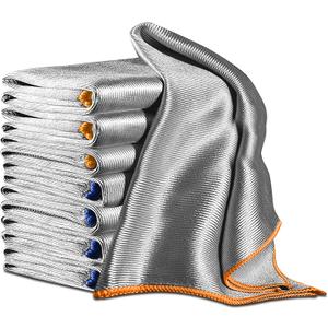 Airlab Streak Free Miracle Cleaning Cloth Easy Clean Pack of 8-12" x 16" Microfiber Dish Cloths Glass Polishing Lint Free for Kitchen Mirrors Wine Car