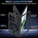 Hensinple Magnetic Moto Razr Fold Case 2026, Motorola Razr Fold Case Compatible with Magsafe 15FT Military-Grade Drop Protection Hard Shockproof Slim Matte Frosted Cover for Razr Fold-Black