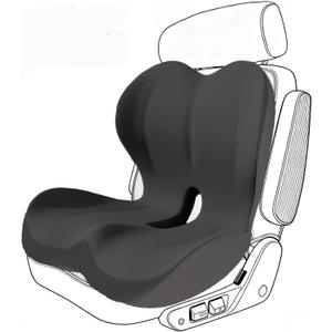 Memory Foam Seat Cushion, Office Chair Cushion, Premium Seat Cushions for Office Chair, Car Seat, Airplane Driver Seat Cushion with Back Support & Non-Slip Basewith Adjustable Strap (Charcoal Gray)