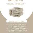 DOWNCOOL Twin Comforter Set -All Season Bedding Comforters Sets with 1 Pillow Case -2 Pieces Bed Set Down Alternative Comforter Set -Beige Twin Bedding Sets(64"x88")