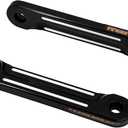 Motorcycle Front Flush Fork Turn Signals Brackets Shock absorber LED Side Lamp For Harley Touring Street Glide Road King 1998-2024 (Color: Black&White)