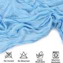 6 Pack Baby Blue Cheesecloth Table Runner 35x120 Inch Gauze Rustic Boho Table Runner 10FT Cheese Cloth for Spring Wedding Decor Birthday Party Bridal Baby Shower Table Decoration