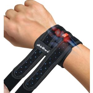 4 x HiRui Wrist Brace for TFCC Tears, Adjustable Wristband Wrist Wraps Support for Fitness Weightlifting Tennis Tendonitis Carpal Tunnel Arthritis Pain Relief, One Size Adjustable (Black, 1 Pack)