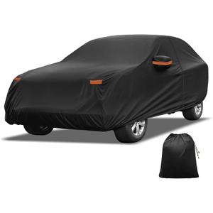 X AUTOHAUX Car Cover Outdoor Waterproof Sun Rain Snow Hail Protection with Left Side Door Zipper 210D-PU for Genesis GV70