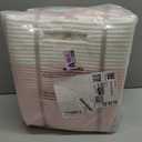 OIAHOMY 13 Inch Cube Storage Bins, 3-Pack Cotton Rope Woven Baskets for Organizing, Insert Storage Baskets for Shelves, Baby Nursery, Closet Organizer, 13 * 13 * 12.6IN, Pink & White