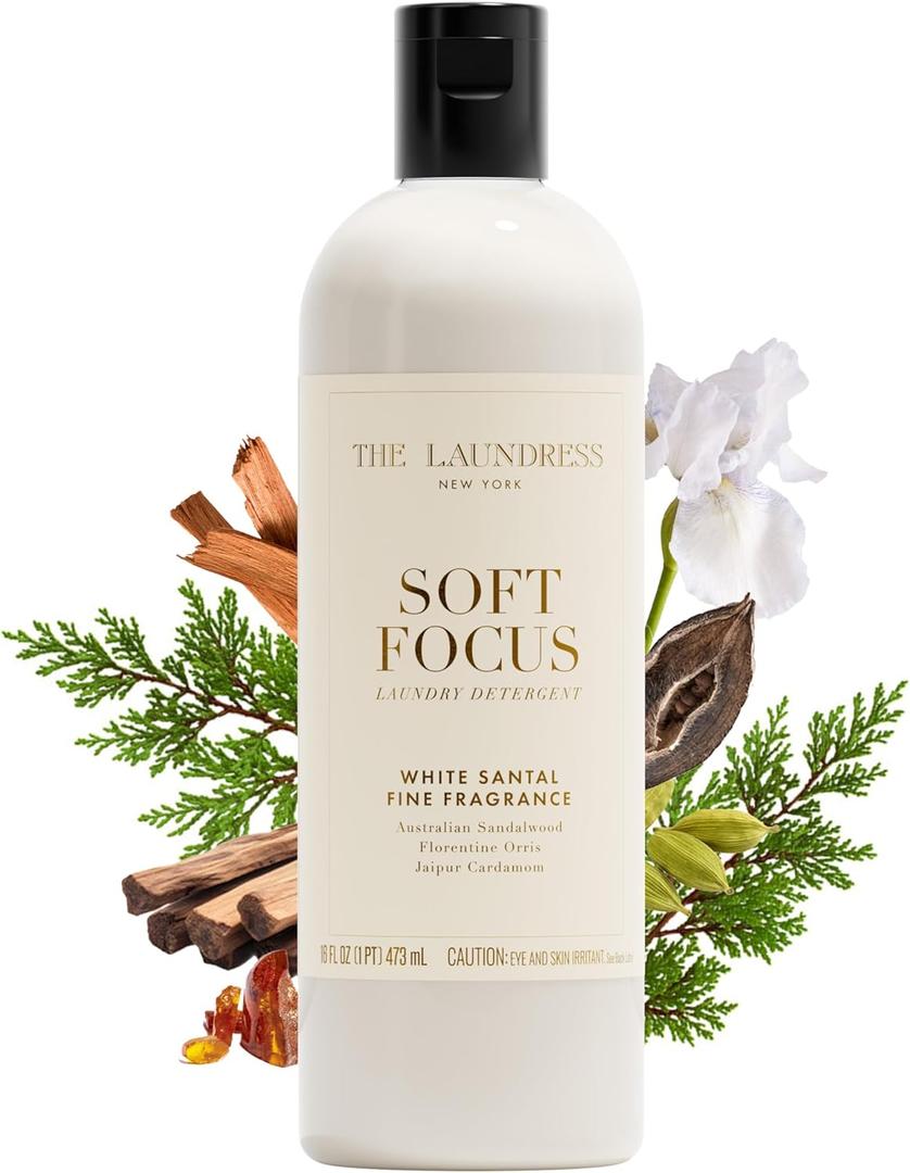 The Laundress Soft Focus Luxury Laundry Detergent, Long-Lasting White Santal Fragrance up to 7 Days of Scent, BioRadiance Enzyme Technology, Keep Clothes Vibrant for Longer, USDA Biobased, 15 Loads (16 Fl Oz (Pack of 1))