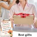 Thank You Teacher Gifts for Teacher Clipboard Appreciation Gifts Birthday for Women Men End of Year Gift Clip Board Graduation Retirement Christmas Valentines Present from Students Colleague Friends