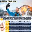 Pixel Panda Winter Gloves for Men Women Warm Touchscreen Gloves for Cold Weather for Cycling, Driving, Running, Hiking, Work (Black, L)