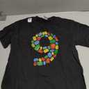 Master Builder 9th Birthday Nine 9 Years Old Building Bricks T-Shirt, Size: M