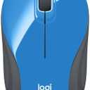 Logitech Wireless Mini Mouse M187 Ultra Portable, 1000 DPI Optical Tracking, 3-Buttons, PC/Mac/Laptop - Blue
