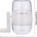 Nut Chopper, Portable Manual Nut Grinder with Hand Crank For All Nuts, Hand Held Food Shredder Cutter Mincer Blender Meat Grinder Kitchen Tool for Making Toppings(White)