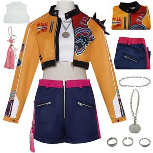 Costume Outfit Jacket Vest Necklace Pants Adults Womens Uniforms Outfits, (X-Small)