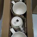 222 Fifth Adelaide Moss 16-Piece Porcelain Dinnerware Set  Service for 4, Plates, Bowls & Mugs, Hand-Applied Decal, Microwave & Dishwasher Safe, for Everyday Dining & Entertainment