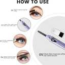 Heated Eyelash Curler, S600 Rechargeable Heated lash Culer, Eyelash Curer Heated in 8s for Woman 24 Hs Lasting Natural Makeup (Lilac/Silver, 148MM)