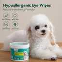 Eye Wipes for Dogs & Cats, Hypoallergenic Pet Eye Wipes, Soothing Cleansing Eye Wash Pads for Gently Remove Eye Debris, Discharge, Mucus Secretions-100 ct