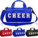 Blue Cheer Bag for Girls Gym Sport 13x7 Inch Small Duffle Travel Dance Gymnastics Bags for Toddler Kid Girls Teens Student Athletes Workout