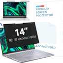 FILMEXT Magnetic Laptop privacy screen 14 inch for 16:10 Widedisplay, Removable Laptop Privacy Screen Shield Anti Glare Blue Light Filter for HP/Dell/Acer/Lenovo/Asus (Black)