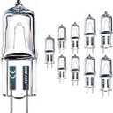 JCD 10PCS G8 Halogen Bulb 20W 120V, Bi-Pin Xenon Light Bulbs, Warm White, Dimmable, for Under Cabinet Puck Lights