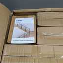 CKE 10ft-15ft Complete Set 36" Cable Railing Post Kit, 3Pack Black Level Drilled Line Posts(35"x2"x2"), Swageless Deck Cable Railing System Kit, 220ft 1/8" Wire Rope(No Handrail), Black Post Kit LPS02