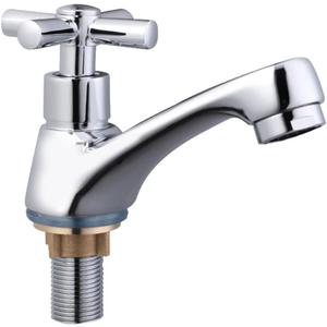 Modern Single Handle Bathroom Faucet, One Hole Chrome Finished Cold Water Tap, Bar Basin Faucets