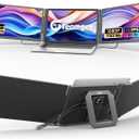 Teamgee 15.6" Laptop Screen Extender with Power Bank, FHD 1080P Triple Monitor, Driver-Free Plug & Play for 13-17" Laptops (HDMI/USB), Home Office/Small Business, Windows/Mac/Android