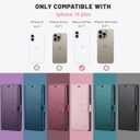 Wallet Case for iPhone 16 Plus, RFID Blocking Credit Card Holder, PU Leather Folio Flip Kickstand Protective Shockproof Cover for Apple 16Plus (Purple, for iPhone 16 Plus - 6.7'')