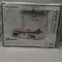 Vinyl Record Player Bluetooth Vintage 3-Speed Portable Suitcase Turntables with Built-in Speakers, Belt-Driven LP Player Support USB Recording AUX-in RCA Line Out Headphone Jack, White (White Rose Gold)