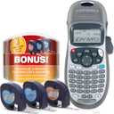 DYMO Label Maker Machine with 3 Tapes - 100H LetraTag Handheld, Includes 3 LT Label Tapes, Perfect for Home & Office Organization