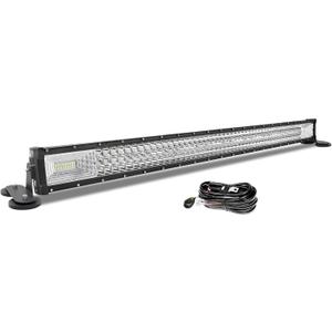 Willpower 42 inch Straight Led Light Bar with Magnetic Bracket Holder,12V Wiring Harness Kit,26000LM Triple Row Flood Spot Beam Driving Work Lamp for Jeep Car Off Road Truck SUV 4x4 Trailer
