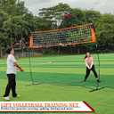 12FT/18FT Portable Volleyball Training Net for Hitting or Serving Drills, Outdoor & Indoor Freestanding Practice Net With Height Adjustable, Carry Bag