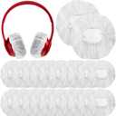 400 Pieces Headphone Covers Disposable Ear Earpads Sanitary Non-Woven Headset Cover Sweatproof Stretch Earphone Earcup Protector (White 11cm)