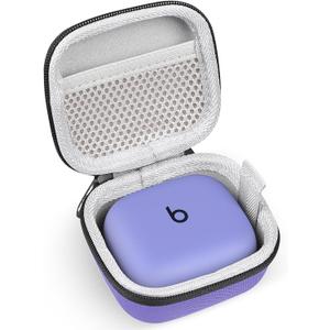 Earbud Case Compatible with Beats Powerbeats Pro 2 Wireless Bluetooth Earbuds, Portable Travel Hard Shell Earphone Case - with Clip (Purple)
