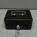 Small Cash Box with Lock and Slot - Jssmst Metal Coin Bank Small Lock Box, Black(SMCB0301N)