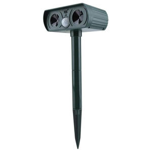 Ultrasonic Solar Animal Repellent, Pest Repeller, Solar Powered Waterproof Outdoor forrepelling Moles, Rats, Snakes