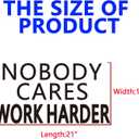 3 x SEATUNE Gym Wall Stickers - Inspirational Quotes Motivational Office Wall Decals - Bedroom Home Gym Yoga Garage Vinyl Art Wall Decor - Nobody Cares Work Harder 21"X11" (Small, Black)
