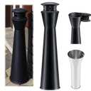Cinnvoice Outdoor Standing Disposal Receptacle Commercial Metal Standing Waste Bin Vertical Trash Can for Entrance Public Areas Walkway Hotel Office Patio Exterior Facility Use(Tower Shape)