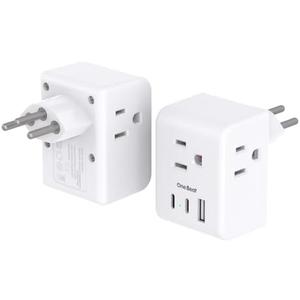1 Pack Switzerland Travel Plug Adapter, Swiss Outlet Adapter with 3 Outlets 3 USB Charging Ports(2 USB C), Type J Power Adapter, Travel Essentials US to Switzerland, Rwanda, Liechtenstein