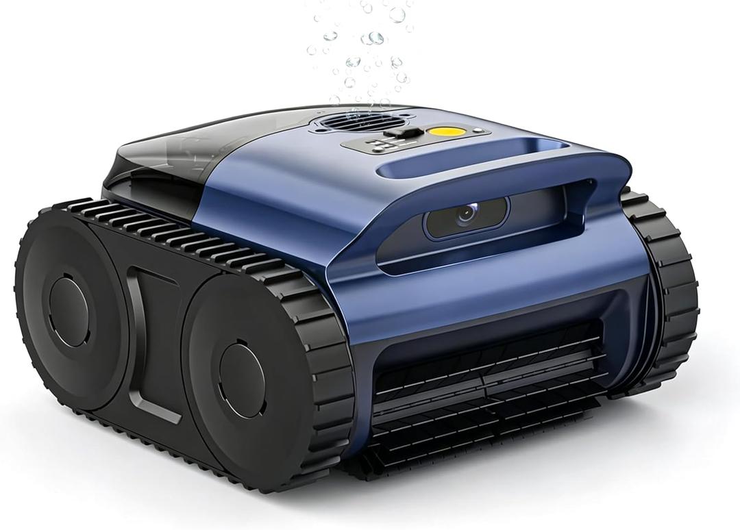 Pool Vacuum for Inground Pool & Above Ground Pool, Cordless Pool Cleaner with Smart Navigation, Self-Parking, LED Indicator, Wall&Waterline Cleaning Pool Robot up to 2150 Sq.ft